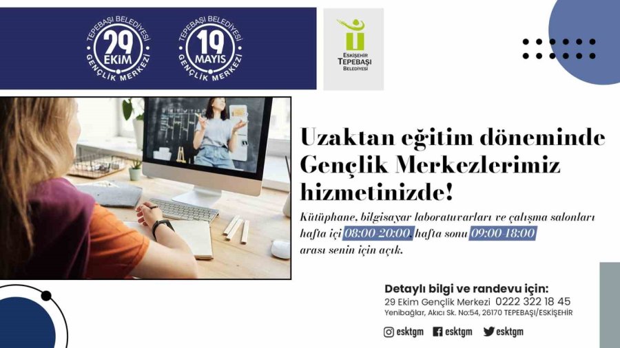 Gençlik Merkezleri Uzaktan Eğitim Döneminde De Gençlerin Yanında