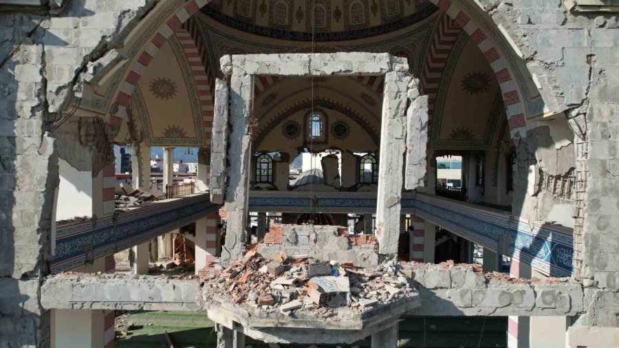 Hatay’da Depremde Zarar Gören Camiler Havadan Görüntülendi