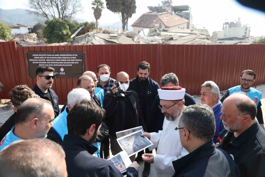 Diyanet İşleri Başkanı Erbaş, Hatay’da İncelemelerde Bulundu