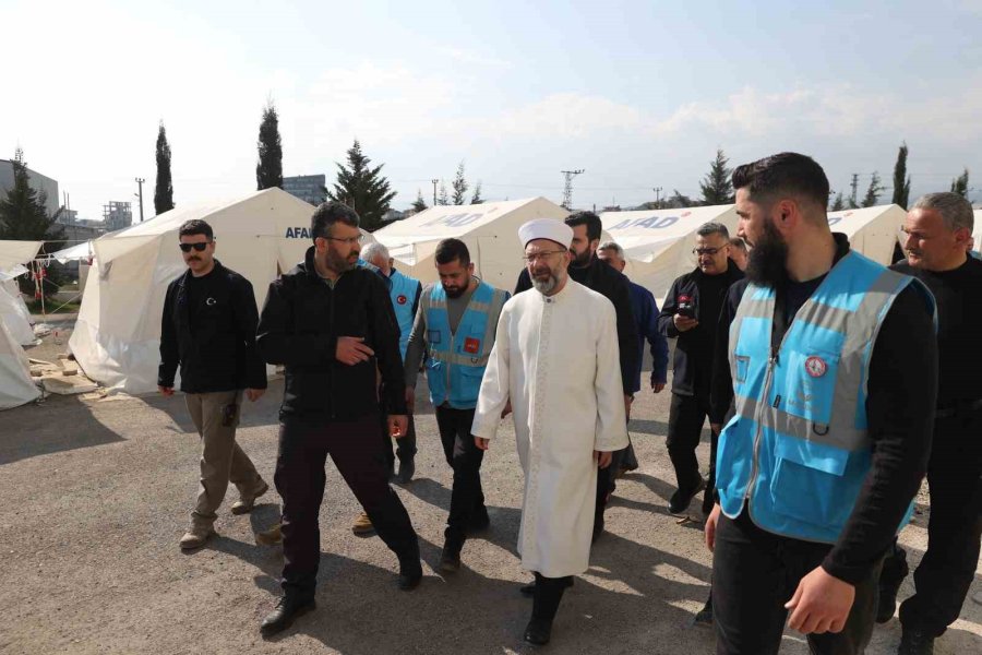 Diyanet İşleri Başkanı Erbaş, Hatay’da İncelemelerde Bulundu