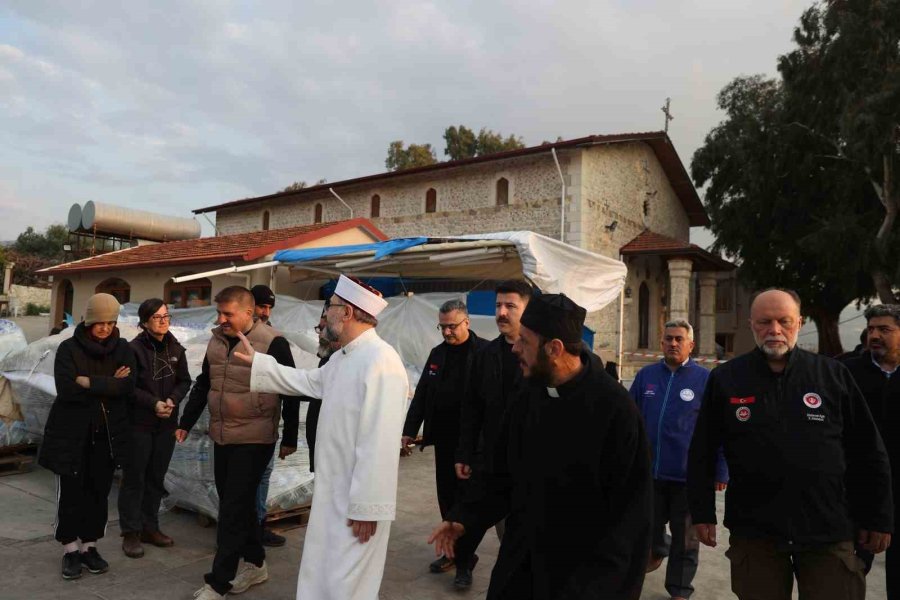 Diyanet İşleri Başkanı Erbaş’tan Hatay’da Saint İlyas Rum-ortodoks Kilisesine Ziyaret