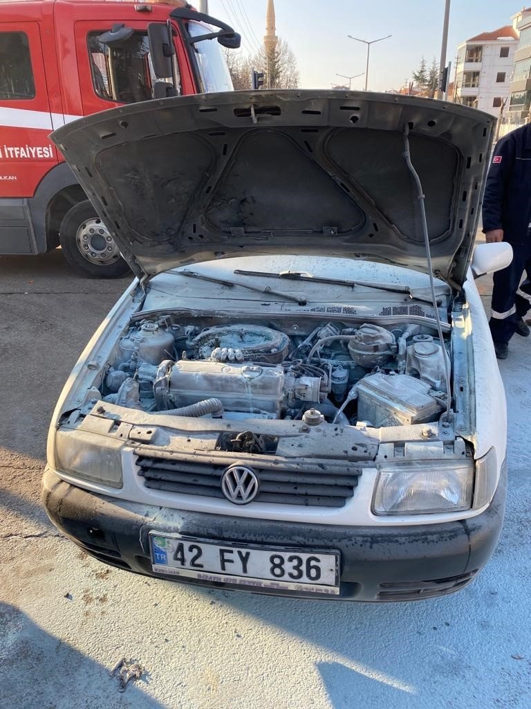 Karaman’da Otomobil Yangını