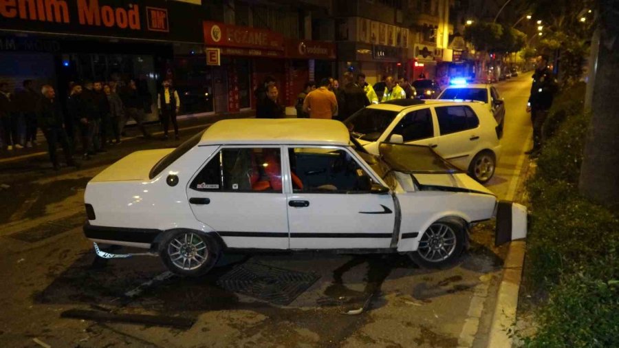 Alkollü Sürücüyü Palmiye Ağacı Durdurdu