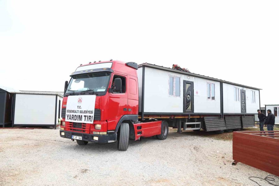 Döşemealtı Belediyesi’nden Gaziantep Nurdağı’na 4 Konteyner