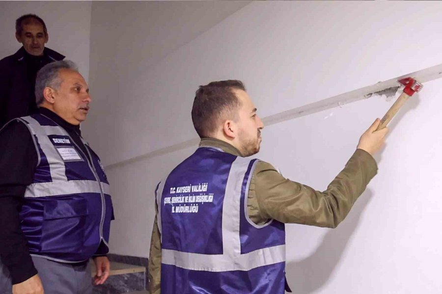 Başkan Yalçın, Hasar Tespit Çalışmalarına Katıldı