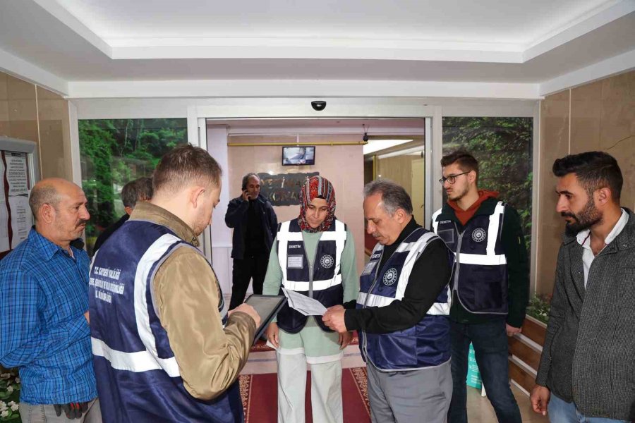 Başkan Yalçın, Hasar Tespit Çalışmalarına Katıldı