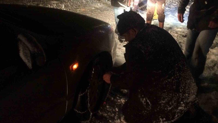 Antalya-konya Karayolunda Kar Yağışı Başladı