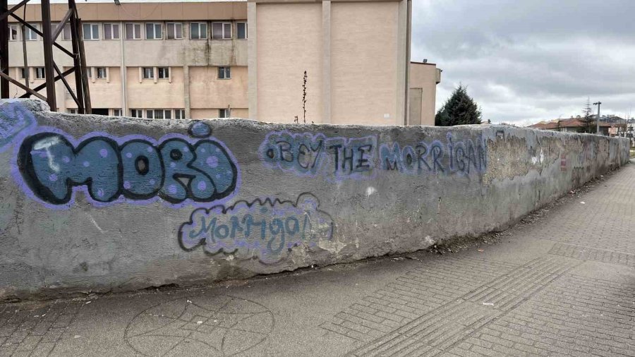 200 Metrelik Duvar Vandalların Hedefi Oldu