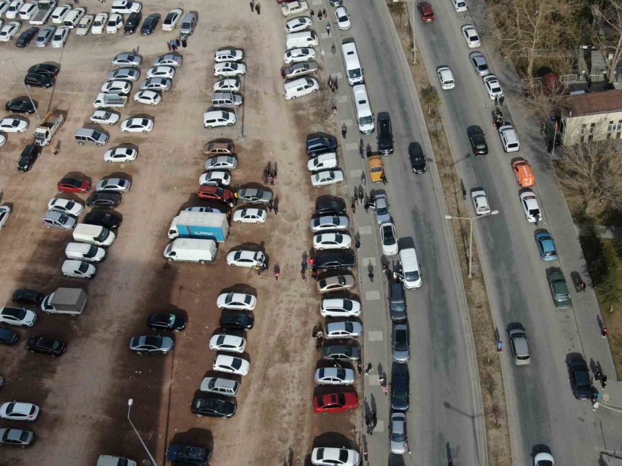 Kayseri’de Deprem Paniği Havadan Görüntülendi