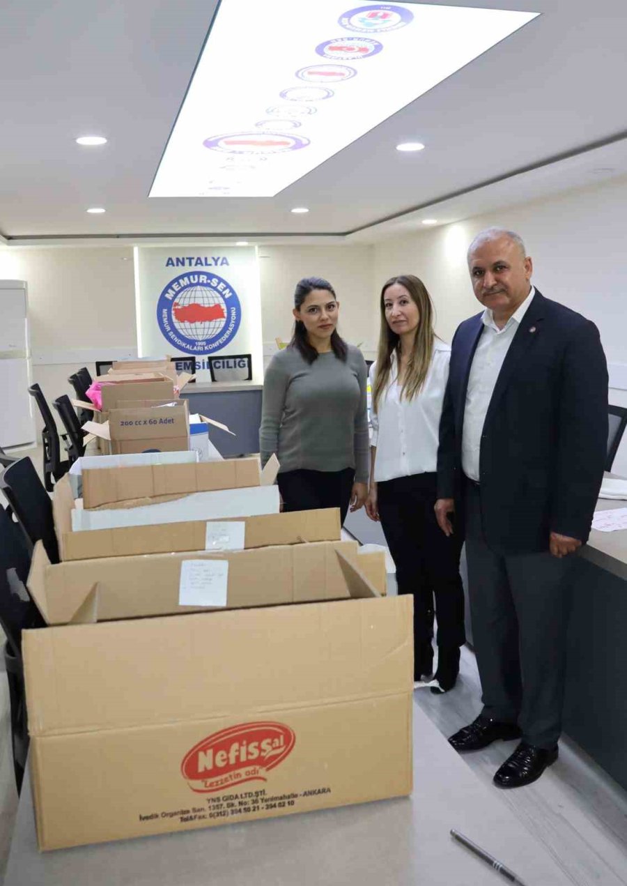 Eğitim Bir Sen Antalya Şubesi’nden Depremzedelere Destek