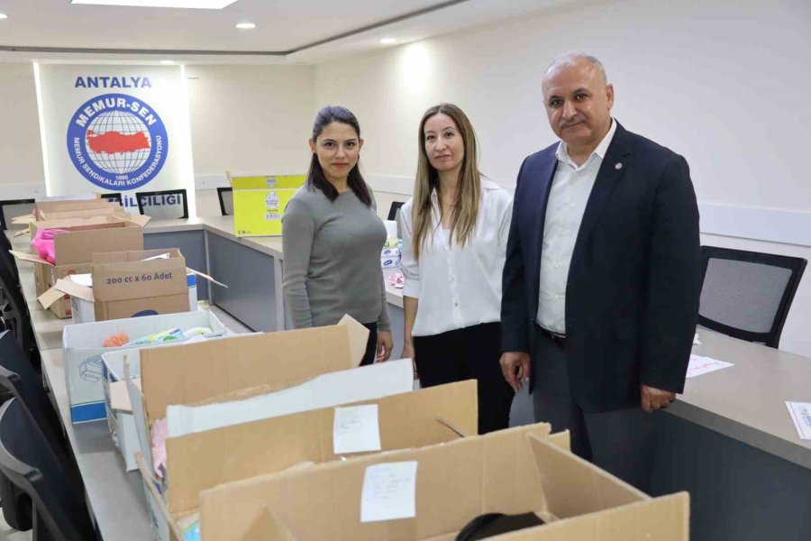 Eğitim Bir Sen Antalya Şubesi’nden Depremzedelere Destek