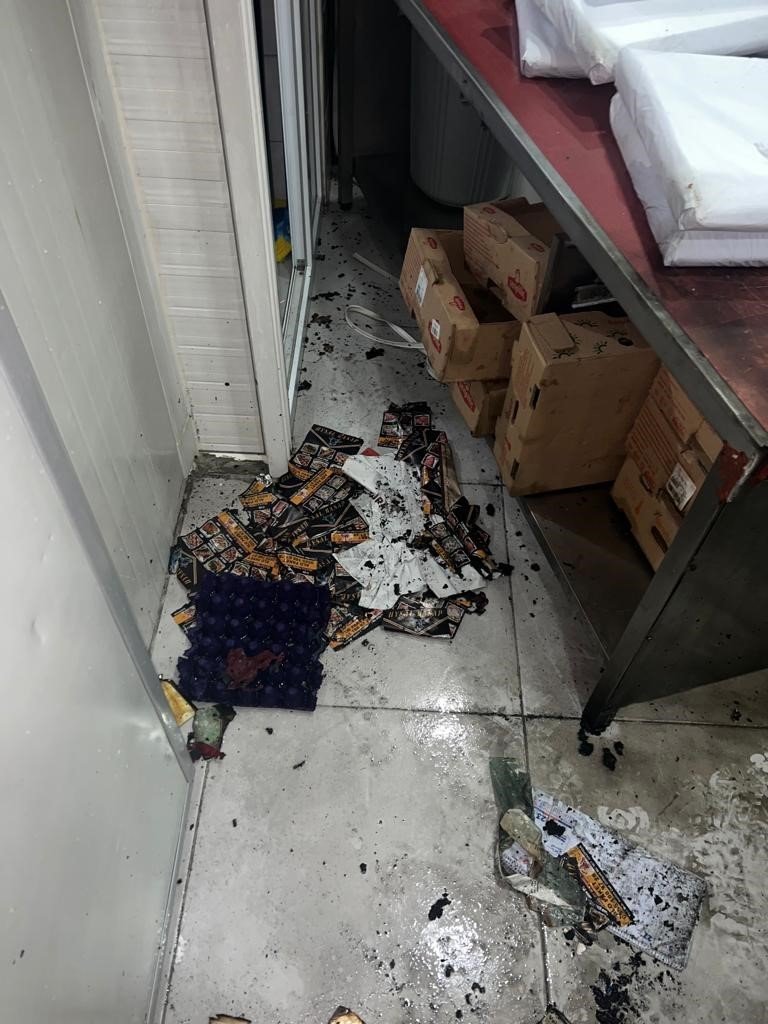 Kasap Dükkanının Kundaklanması Kamerada