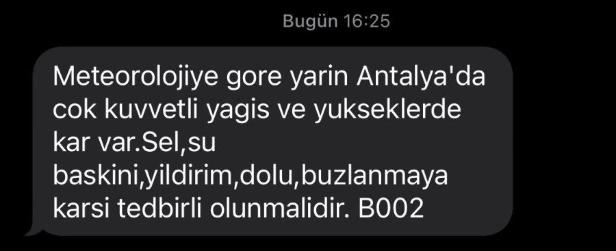 Meteoroloji, Antalya’yı "turuncu Kod" İle Uyardı