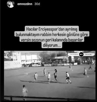 Emre Özden, Hacılar Erciyesspor’a Veda Etti