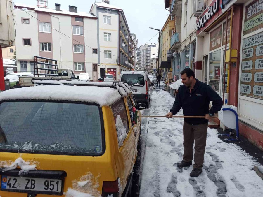 Konya’da Mart Ayında Kar Etkili Oldu