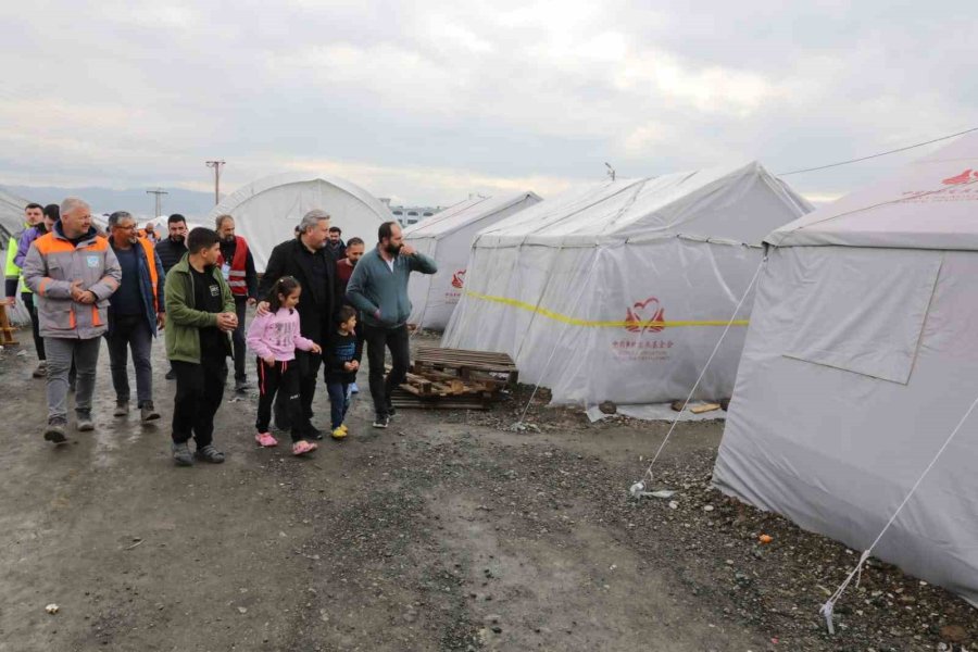 Başkan Palancıoğlu Kahramanmaraş Çadırkent’te Depremzedeleri Ziyaret Etti