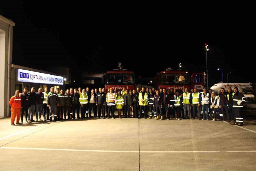 Gazipaşa-alanya Havalimanı’nda Acil Durum Tatbikatı
