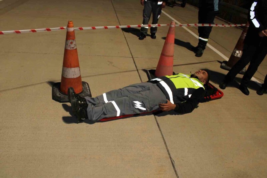 Gazipaşa-alanya Havalimanı’nda Acil Durum Tatbikatı