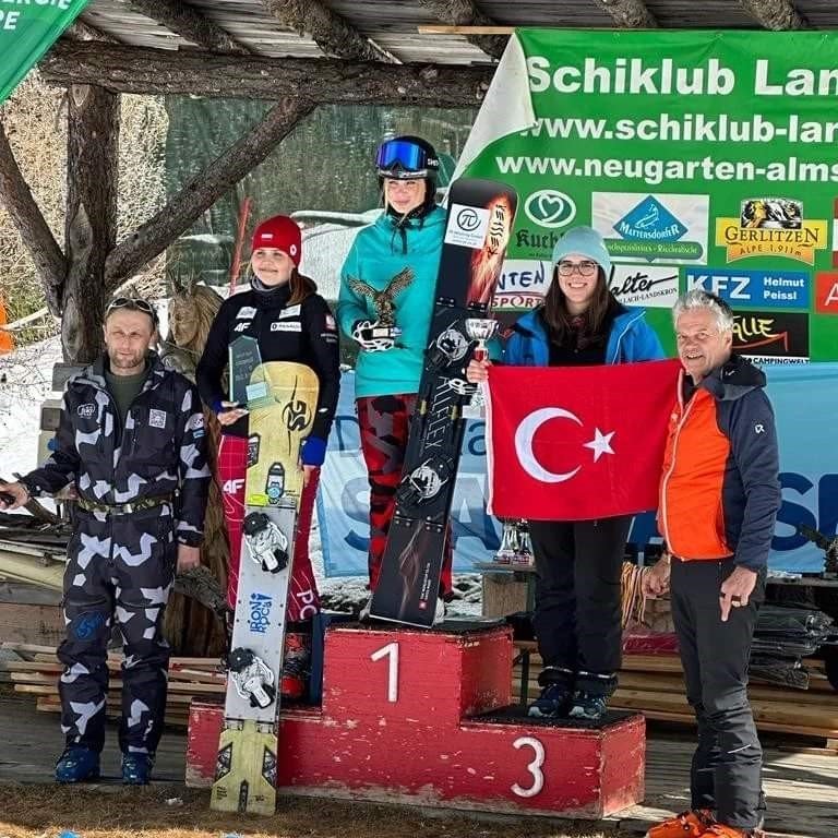 Nisa Özsoy Snowboardda Develi’nin Adını Dünyaya Duyurdu