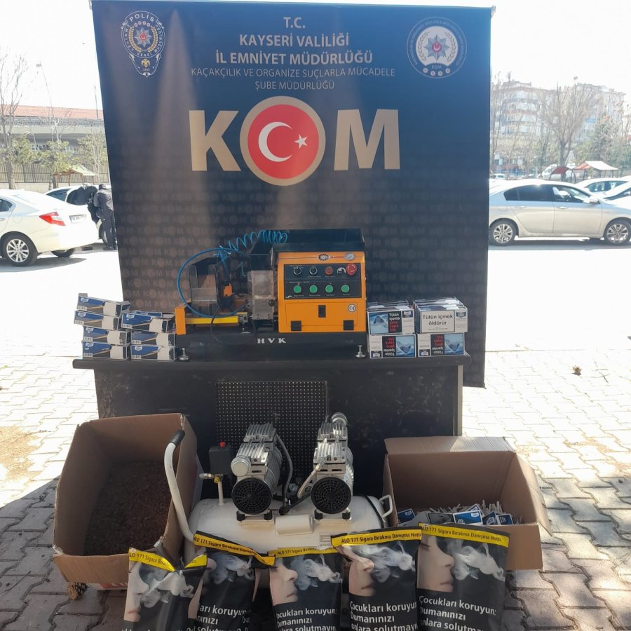 Kayseri’de Kaçak Sigara Ve Tütün Operasyonu