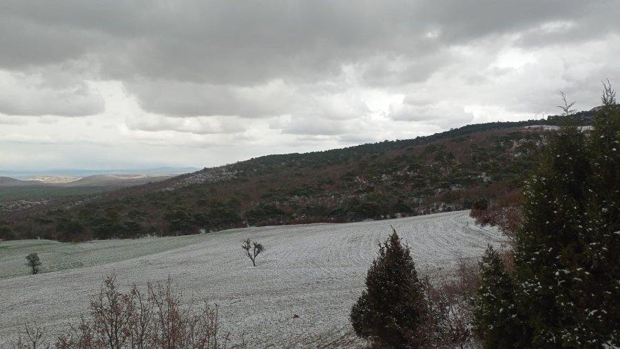 Kar Yağışı Doğada Güzel Görüntüler Oluşturdu