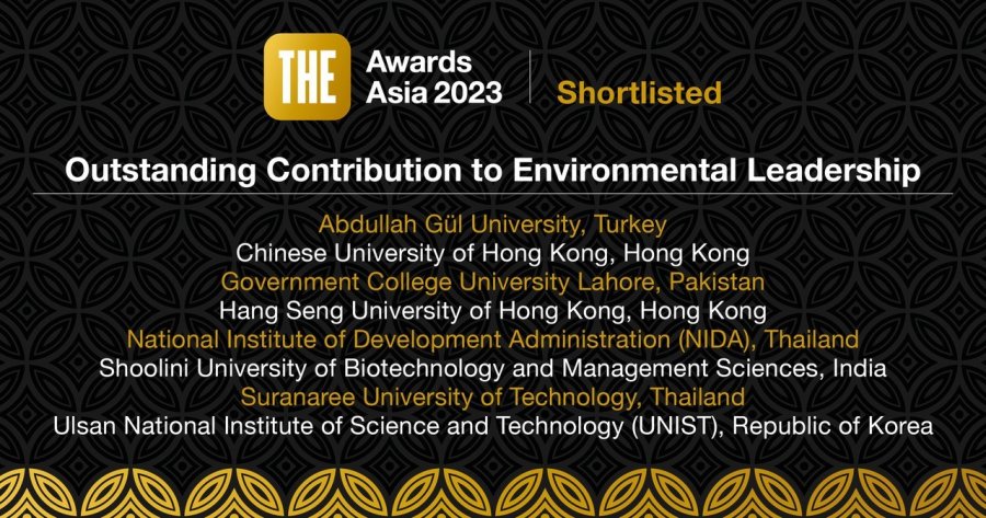 Abdullah Gül Üniversitesi, Times Asya 2023 Ödüllerinde Finalist Oldu