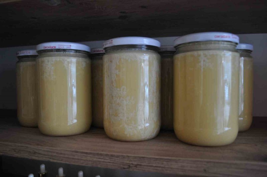 Kristalize Olmuş Bal Kendini Korumaya Almış Baldır