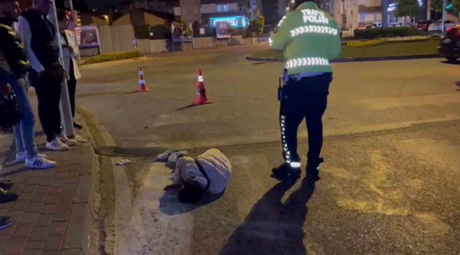 Alkollü Ve Ehliyetsiz Motosiklet Sürücüsü Kaza Yaptığına Pişman Oldu