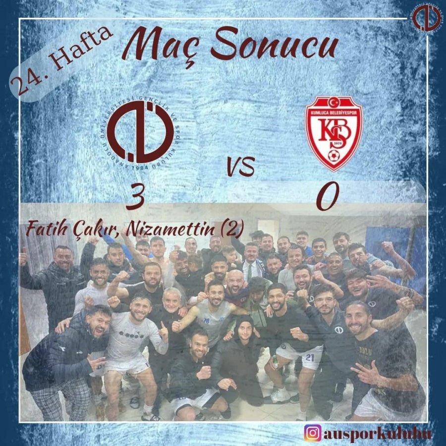 Anadolu Üniversitesi 3 Puanı 3 Golle Aldı