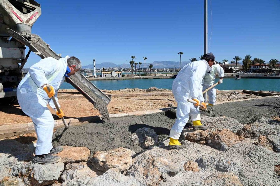 Başkan Sözen, Antik Side Limanı’nı Güzelleştiriyor
