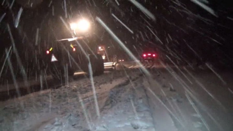 Antalya-konya Kara Yolunda Kar Yağışı Başladı