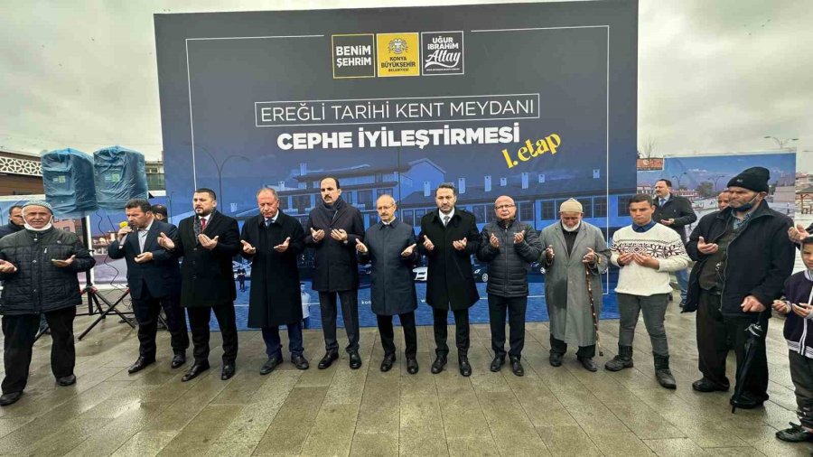 Konya Büyükşehir Ereğli Kent Meydanı’ndaki Dükkanları İhya Ediyor