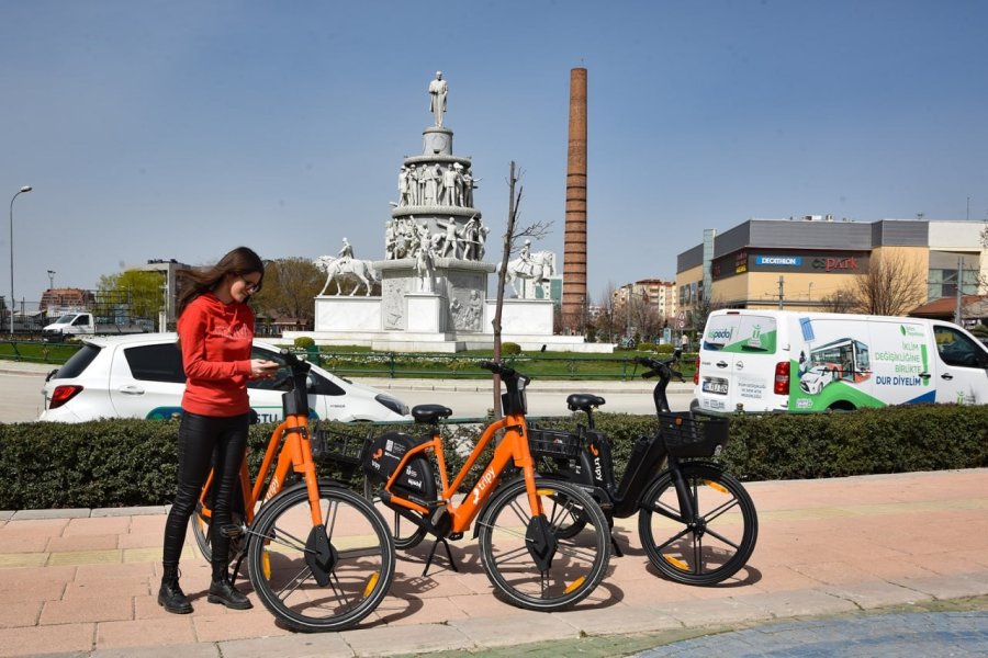 Tepebaşı Belediyesi’nden İstasyondan Bağımsız Elektrikli Bisiklet, ’tripy’