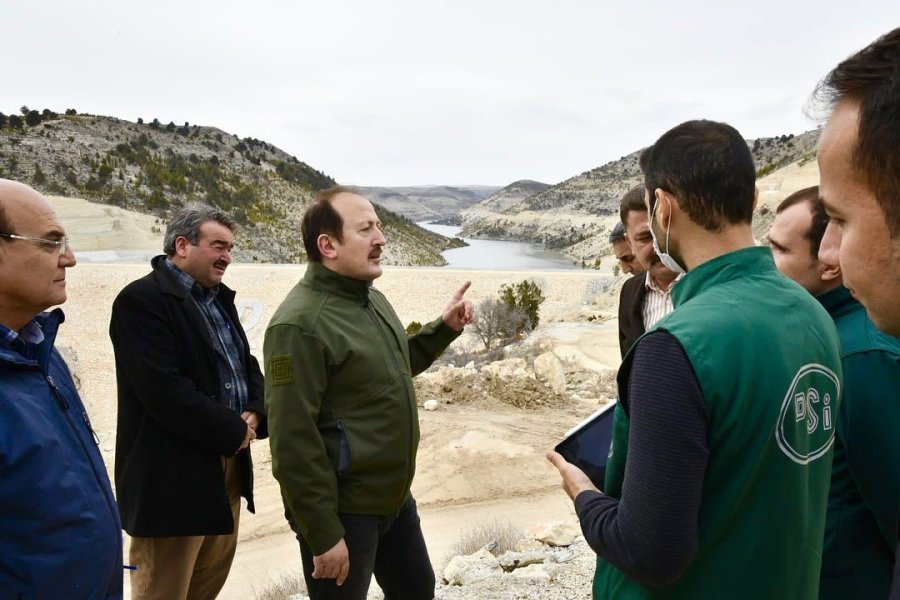 Vali Pehlivan, Aksıfat Baraj İkmali İnşaatında İncelemelerde Bulundu