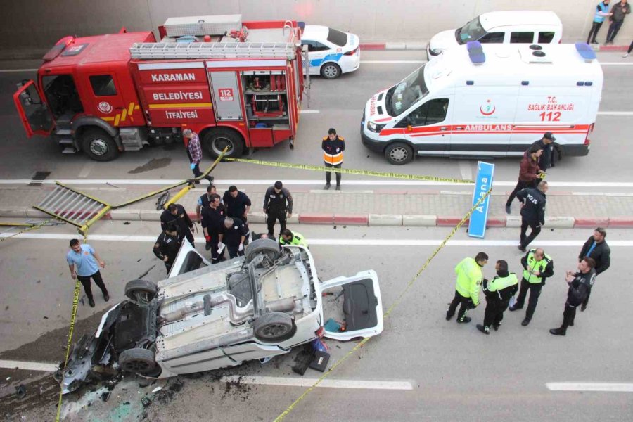 Karaman’da Hafif Ticari Araç Alt Geçide Düştü: 2 Ölü, 1 Yaralı