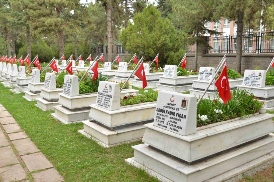 Kahramanmaraş’ta Şehit Olan Evlatlarının Mezarı Başında Bayramı Karşıladılar