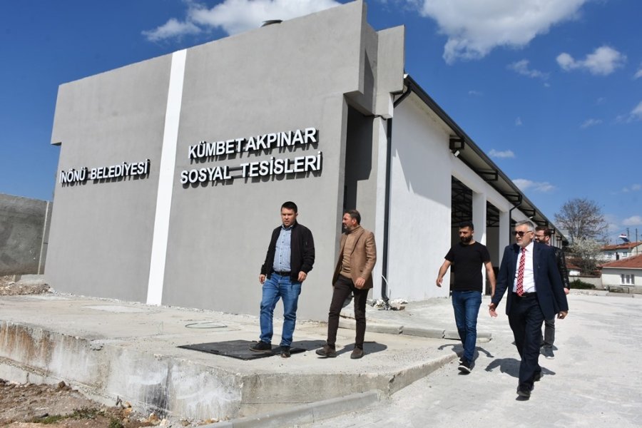 İnönü Kümbet Akpınar Mahallesindeki Sosyal Tesis Projesinde Hızla Sona Yaklaşılıyor