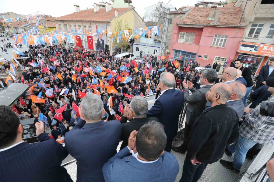 Bakan Akar Ve Başkan Büyükkılıç’ın Tomarza Ve Bünyan Ziyaretleri Mini Mitinge Dönüşte