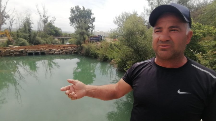 Manavgat’ta Naras Çayı’na Geçici Köprü