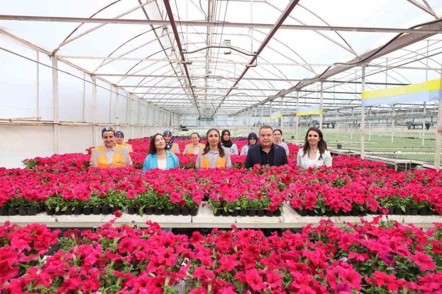 Selvi Kılıçdaroğlu Büyükşehir’in Bitki Üretim Tesisini Gezdi