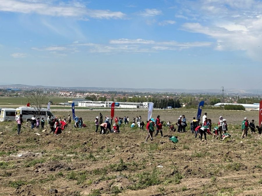 Eskişehir Eko-okullar’dan Şenlik Havasında Fidan Dikim Etkinliği