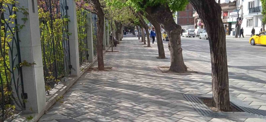 Yüzlerce Metre Uzunluğundaki Bu Kaldırımda Hiç Bir Çöp Kutusu Yok