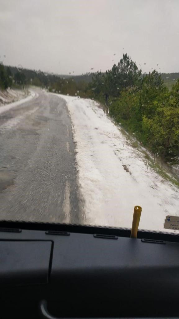 Mihalıççık’ta Dolu Yağışı Tarım Arazilerine Zarar Verdi