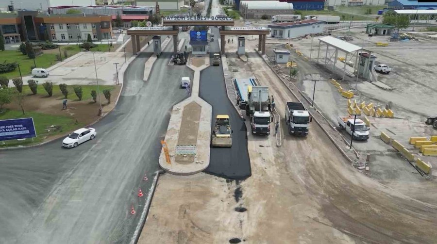 Kayseri Serbest Bölge’ye 1 Kilometrelik Yeni Yol Yapıldı