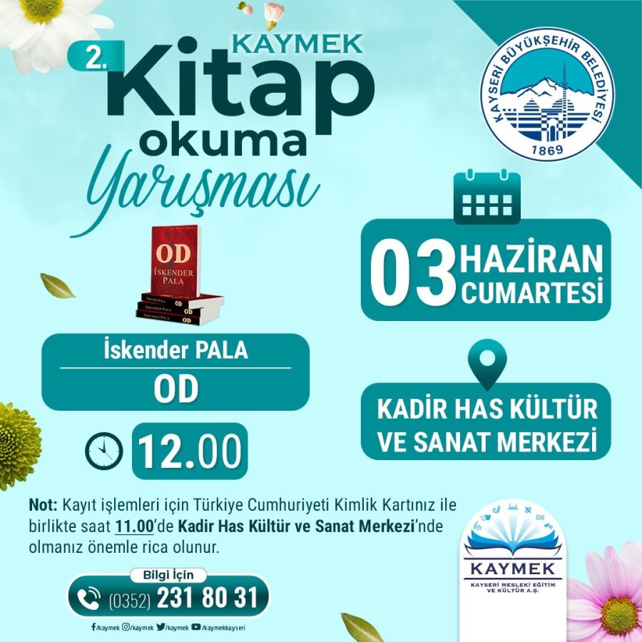 Büyükşehir’in Kitap Okuma Yarışması 3 Haziran’da Yapılacak