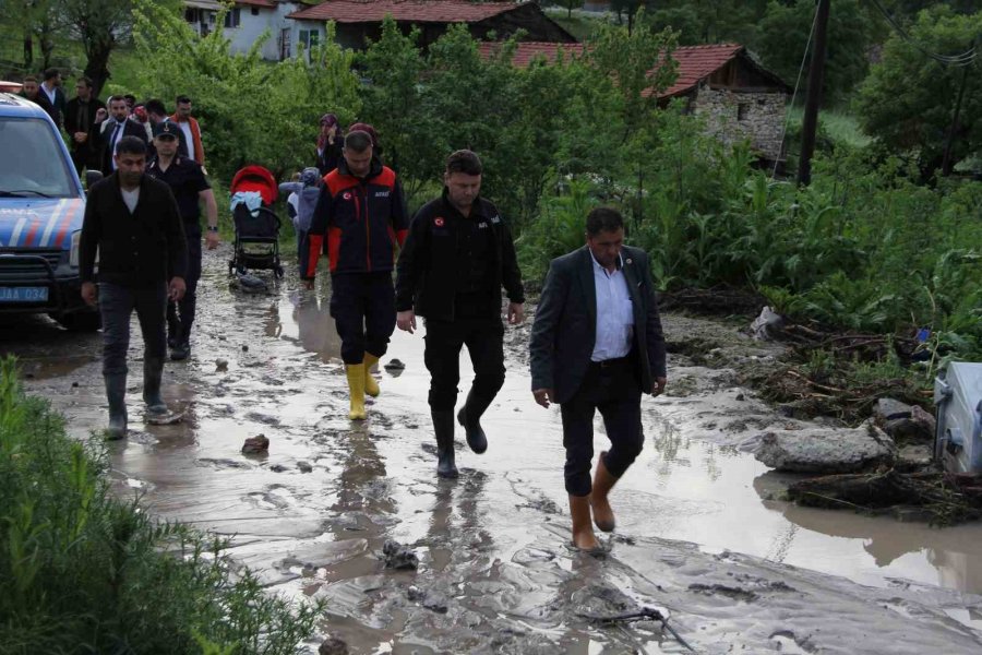 Sel Felaketinde 3 Ev Yıkıldı, Çok Sayıda Hayvan Telef Oldu