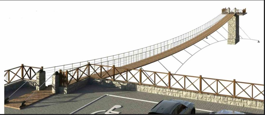 Göksu Şelalesi’ne Yaya Ulaşımını Sağlayan Sallanan Köprü Yenileniyor