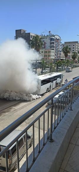 Tur Otobüsünde Korkutan Yangın