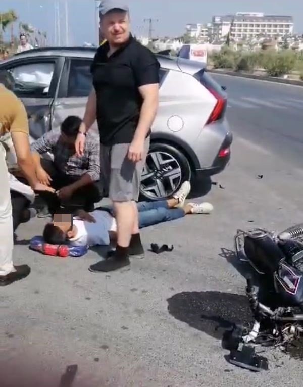 Çalıntı Motosikletle Kaza Yapıp Yaralandılar