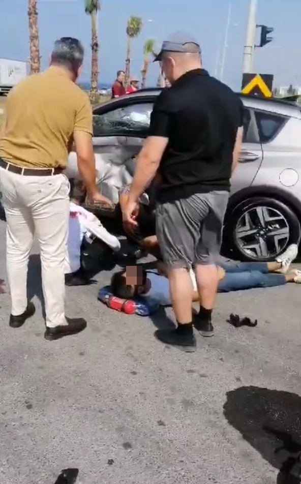 Çalıntı Motosikletle Kaza Yapıp Yaralandılar